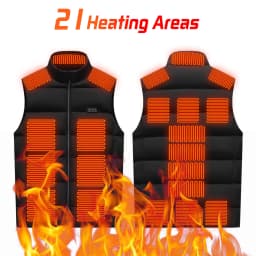 Electric Heated Vest 21 Heating Areas Full Body Warm USB Power Bank 3 Levels Windproof Winter Motorcycle Skiing Coat Men Women