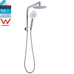 **Sydney Stock** KYLINS 2 In 1 Shower Head Set Round 8/10/12/16'' Rainfall Head Gooseneck Arm Mixer Taps Set Gun Metal Grey WELS