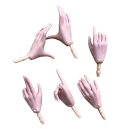 MENGF Doll Hands Feet 1/6 Doll Parts Super White Coffee Brown Doll Accessories DIY Dressing Doll Decors 4 Gesture Hands Parts