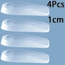 Men's and Women's Height Increasing Insoles Invisible Elastic Heel Pads Silicone Shock Absorbing Insoles 2pcs/4pcs