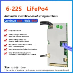 JBD 6S 8S 10S 13S 14S 16S 18S LiFepo4 BMS 24V 36V 48V Smart BMS 20A 30A 40A 50A 60A 80A 100A 120A Balance Lithium 18650 Battery