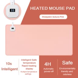 Electric Heat Mouse Pad Table Mat Display Temperature Heating Mouse Pad Keep Warm Hand For Office Computer Desk Keyboard Winter