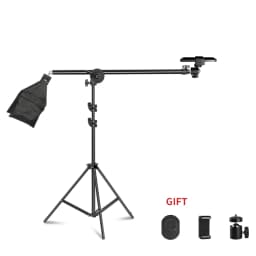 Rotatable Aluminum Adjustable Tripod Boom With 2m Light Stand Sandbag for Studio Photography Video