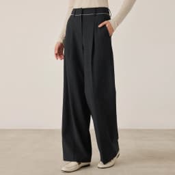 KL9523338 High-Waisted Wide Leg Wool Blend Pants for Women Pleated Front Fall Fashion Women's Clothing