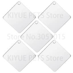 50pcs Square Stainless Steel Customized Pet ID Tag Personalized Dog Tag DIY Name Engravable