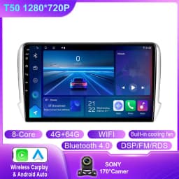 Android Car For Peugeot 2008 208 2012 - 2018 Multimedia Player Navigation GPS Carplay QLED Touch Screen Auto Stereo WIFI No 2din