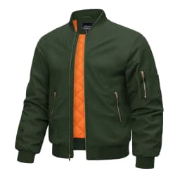 MAGCOMSEN Jacket Men Warm Zip Up Winter Padded Coat Casual Baseball Jackets Pilot Windbreaker Varsity Jackets