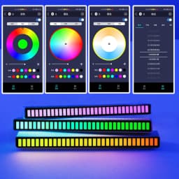 16/32/40 LED Charge RGB Light Bar Sound Activated Music Pickup Voice Lights Ambient Lamp Aesthetic Game Room Decor