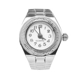 Creative Alloy Shell New Hot Selling Compact Finger Circular Arabic Numeral Scale Dial Couple Men's And Women's Ring Watch