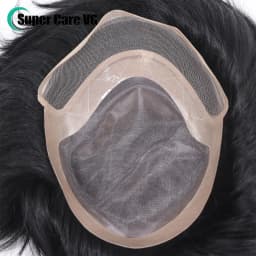 6*8/ 6*9/ 7*10/8*10 Lace With PU Toupee Men Breathable French Lace Front Men's Wig Human Hair Toupee Men's Replacement Systems
