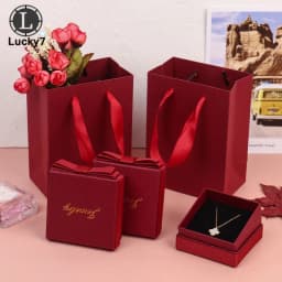 Jewelry Packaging Ring Necklace Bracelet Earrings Bowknot Ring Display Box Jewelry Storage Case Holder Showcase