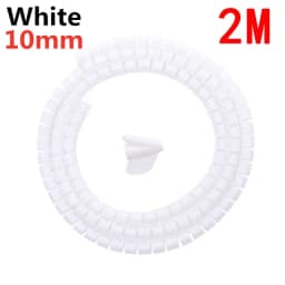 2M/1M Black Cable Wire Protector Cable Organizer Management Pipe Flexible Wire Wrap Line Coiled Tube Office Cord Sleeve Cover