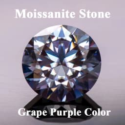 Moissanite Stone Round Cut Rainbow Purple Color DIY Charms Jewelry Making Ring Necklace Earrings Main Materials Certificate
