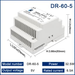 LCTC DR-15/60/100 Switching Power Supply 5V 12V 24V DIN Rail Power Supply Industrial Transformer Small Volume 4.2A 6.5A 7.5A