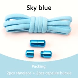 Elastic No Tie Shoelaces Semicircle Shoe Laces For Kids and Adult Sneakers Shoelace Quick Lazy Metal Lock Laces Shoe Strings