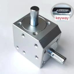 New Right Angle Conical Bevel Gearbox Right Angle Commutator Device Speed Ratio 1:1 Double 8MM Shaft Gear Material 45 Steel