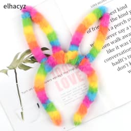 1pc Cute Plush Hair Hoop for Washing Face Skincare Kawaii  Bunny Ear Shaped Headband for Women Girls Wear Daily Hair Accessories