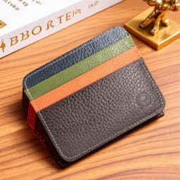 Mini Travel PU Leather Card Holder Wallet Lizard Pattern ID Window Case for Men Women Compact Wallet Organizer