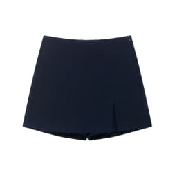 Women's High Waist Skort with Front Slit And Side Zipper Fashion Solid Shorts Skirt Female High Waist Skort Mujer