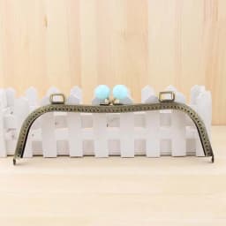1PCS 26cm Antique Bronze M Shape Embossed Candy Bead Big Metal Purse Frame Bag Kiss Clasp Handle DIY Accessories