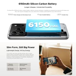 DOOGEE Anyreal Note 56 Smartphone, Android 16, 6.56" HD+ 90Hz IPS Waterdrop Screen, 6150mAh Large Battery, UNISOC SC9863A Octa Core, 24GB RAM(3GB+21GB Extended RAM)+64GB ROM, 8MP Rear+5MP Front Camera, Face Unlock, 3.5mm Headphone Jack Mobile Phone