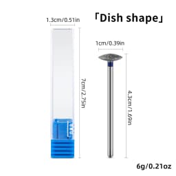 Diamond Nail Grinding Heads for Electric Drills Removable Polish/Cuticle Trim Bits Professional Manicure Pedicure Tool Flat Disk
