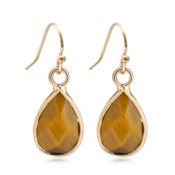 Waterdrop Natural Stone Dangle Labradorite Earrings for Women Newly Designed Female Daily Wear Wholesale Dropshiping