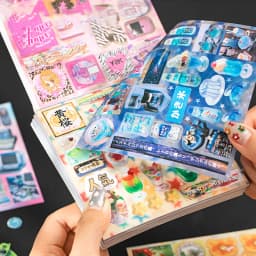 Mr.Paper 20 Sheets/Book Y2K Retro Glitter Sticker Book, Aesthetic Y2K Themed Stickers for Journal Scrapbooking DIY Decor