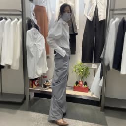 [EWQ] Elegant High Waist A-line All-match Clothing Minimalist Office Women's Fold Skirt Bottom Slit Design Skirts 2025 Autumn