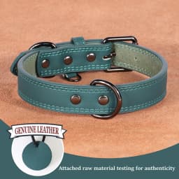 Soft Durable Real Leather Dog Collar Genuine Leather Pet Collars for Small Medium Large Dogs German Shepherd Brown Black