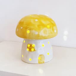 Creative Mushroom Small Night Lamp Bedside Light Home Decoration Ceramic Cute Mushroom Night Light Birthday Gift