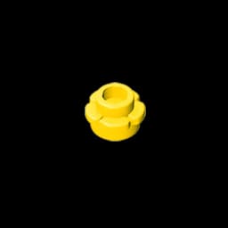 Gobricks GDS-1436 Plate, Round 1 x 1 with Flower Edge (5 Petals) compatible with lego 24866 pieces of children's DIY