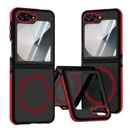Business Matte for Magsafe Case for Samsung Galaxy Z Flip 7 6 5 ZFlip Flip6 Wireless Charging PC TPU Armor ZFlip7 ZFlip6 Cover
