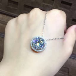 Big Bling Water Drop Pendant Real 925 Sterling Silver Long Chain Necklace for Women Fashion Jewelry Cute Statement Necklace