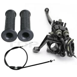 7/8" Thumb Throttle Accelerator Brake Lever Handlebar Grips For ATV Quad Buggy