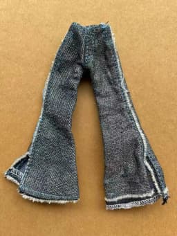1/6 Scale Slim Monster Doll Jeans Pants Tshirt Dressing Parts Decors Compatible with Slim Doll Body for Collectible Figures