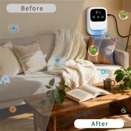 Ozone Odor Eliminator for Cat Litter Deodorizer Dog Poof Odor Removal Air Ionizers Home Air Purifier for Bathroom Toilet Kitchen