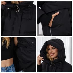 GASMAN 2023 Brand High Quality Solid Women's Jacket Black Fashion Warm Coats Women Winter Down Jackets Hooded Parkas 83271