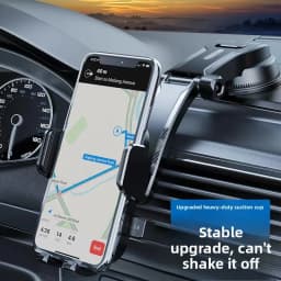 Car-Mounted Phone Holder With Adhesive Suction Cup, Foldable, Rotatable, And Heat-Resistant For Center Console Dashboard