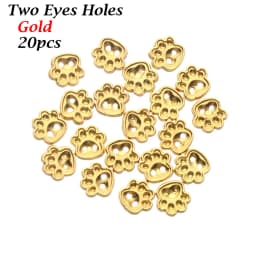 20pcs Mini Buttons DIY Doll Clothes Metal Buckle Bear Foot Style Buckles for 1/6 Doll Clothing Sewing Accessories Holes Buttons