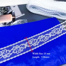 5 Meters White & Black Lace Ribbon Assorted Floral Trims for Gift Wrapping Christmas Wedding Decor DIY Crafts Sewing Accessories