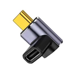 NNBILI USB4.0 40Gbps OTG Type C 90 Degree 100W 5A USB C to Type C Fast Charging Converter USB C Data Adapter For Macbook 8K60HZ