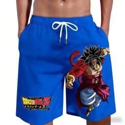 2026 New Dragon Ball Broly Super Saiyan 4 Anime Print Beach Shorts Casual Loose Family Matching Outfits Summer Quick Dry Sports