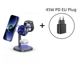 Qi2.2 25W TEC Stand Wireless Charger 3in1 Cooling Magnetic Charging Station for iPhone Sumsung iWatch Airpods