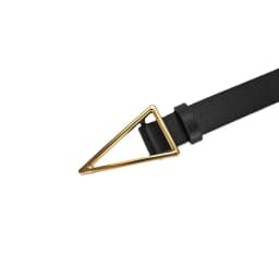 2023 New Wide Belt Women's BV True Cowhide Triangle Smooth Buckle Belt Minimalist INS Style Suit Dress Belt