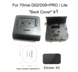 for 70mai pro Back Cover for 70mai Lite D02 / for 70mai Lite D08 Back Cover