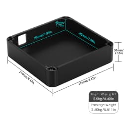 Nobsound Aluminum Housing for DIY Amplifier Amp Enclosure Amplifier Chassis 214×214×55mm