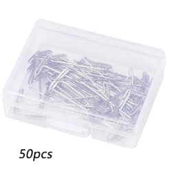 50/100/200Pcs 38MM T Pin Needles Wig Making T Pins for Blocking Knitting T-Pins Stainless Steel