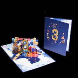 Anniversary Card, Pop Up 1st 18th 21th Birthday Card, Anniversary Number Greeting Cards for Wedding Wife Husband Girlfriend
