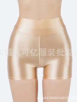 Shiny Glossy Smooth Shorts Plus Size Sexy Yoga Fitness Hot Slim Fashion Women Shorts 2025 New Fashion Sweet Oiliness ELS1